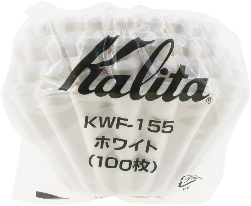 現貨|全港免運|Kalita - 400張 Wave 155手沖咖啡濾紙 波浪型/蛋糕型濾紙 Wave Filter Paper (KWF-155, 1箱4包 共400張)【平行進口】 - Premium Mall HK