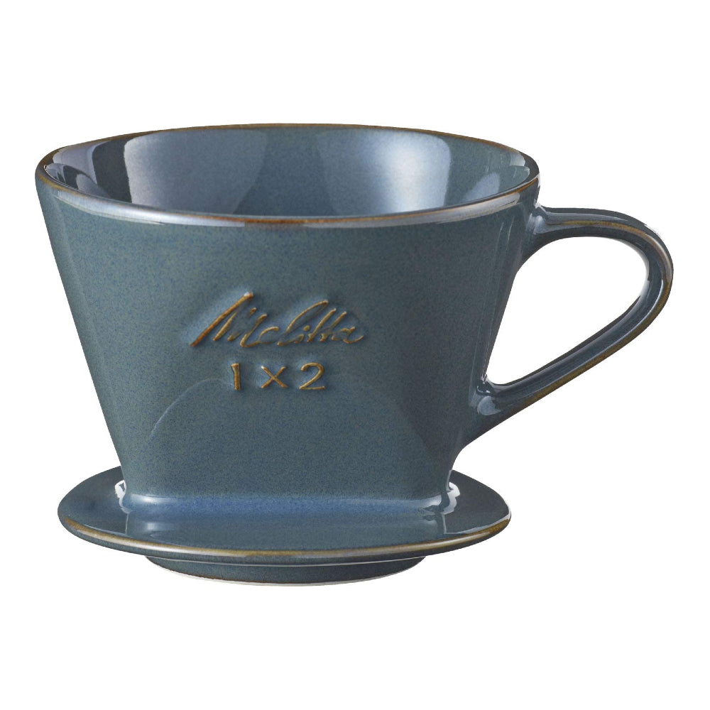 預訂|全港免運|Melitta - 1x2 陶瓷手沖咖啡濾杯 Ceramic Coffee Dripper 綠松石藍 2-4杯 (SF-P-L)【約10-15個工作日內寄出】