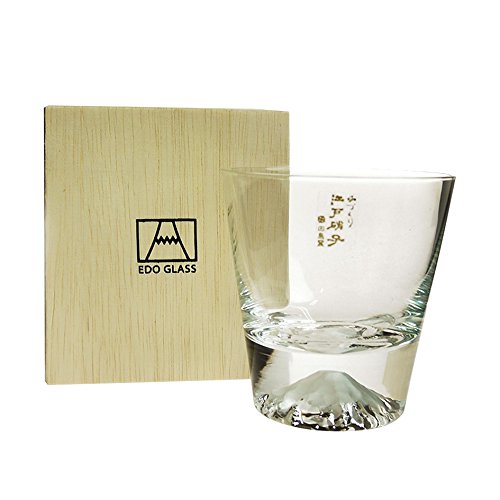 (現貨|全港免運) 日本製 田島硝子 (TAJIMA GLASS) EDO GLASS 江戶硝子 富士山玻璃杯 威士忌杯 木盒包裝 270ml (TG15-015-R)【香港行貨】 - Premium Mall HK