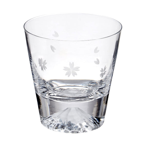 (現貨|全港免運) 日本製 田島硝子 (TAJIMA GLASS) EDO GLASS 櫻花櫻切子富士山玻璃杯 威士忌杯 木盒包裝 270ml (TG16-015-RS)【香港行貨】 - Premium Mall HK