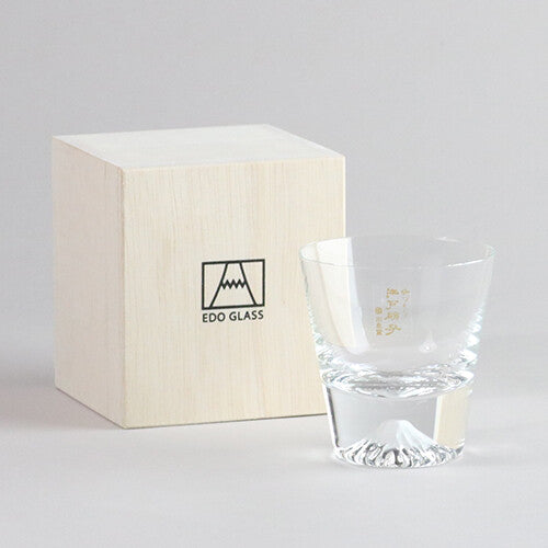 現貨|全港免運|田島硝子 - TAJIMA GLASS 富士山玻璃杯 威士忌酒杯 150ml (TG20-015-MR)|木盒包裝|EDO GLASS|附真品證書卡【平行進口】
