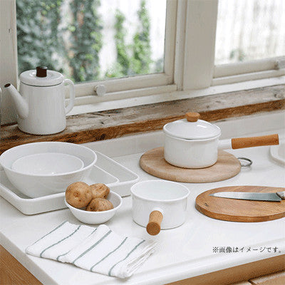 (預訂|全港免運) 野田琺瑯 Noda Horo 日本製 Couleur系列 天然木柄 琺瑯牛奶鍋單手鍋 0.7L/12cm (IH不對應)【約10-15個工作日內寄出】 - Premium Mall HK