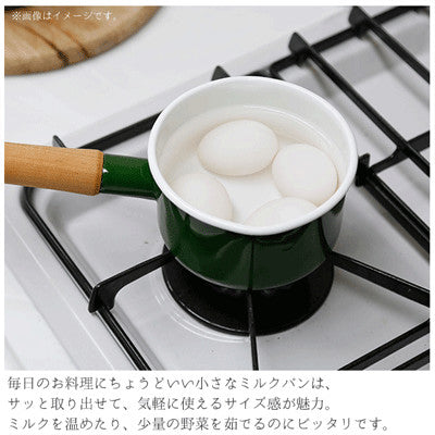 (預訂|全港免運) 野田琺瑯 Noda Horo 日本製 Couleur系列 天然木柄 琺瑯牛奶鍋單手鍋 連蓋 1.2L/14cm (IH100V,200V 對應)【約10-15個工作日內寄出】 - Premium Mall HK