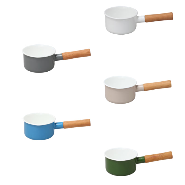 (預訂|全港免運) 野田琺瑯 Noda Horo 日本製 Couleur系列 天然木柄 琺瑯牛奶鍋單手鍋 0.7L/12cm (IH不對應)【約10-15個工作日內寄出】 - Premium Mall HK