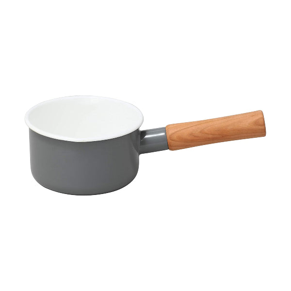 (預訂|全港免運) 野田琺瑯 Noda Horo 日本製 Couleur系列 天然木柄 琺瑯牛奶鍋單手鍋 0.7L/12cm (IH不對應)【約10-15個工作日內寄出】 - Premium Mall HK