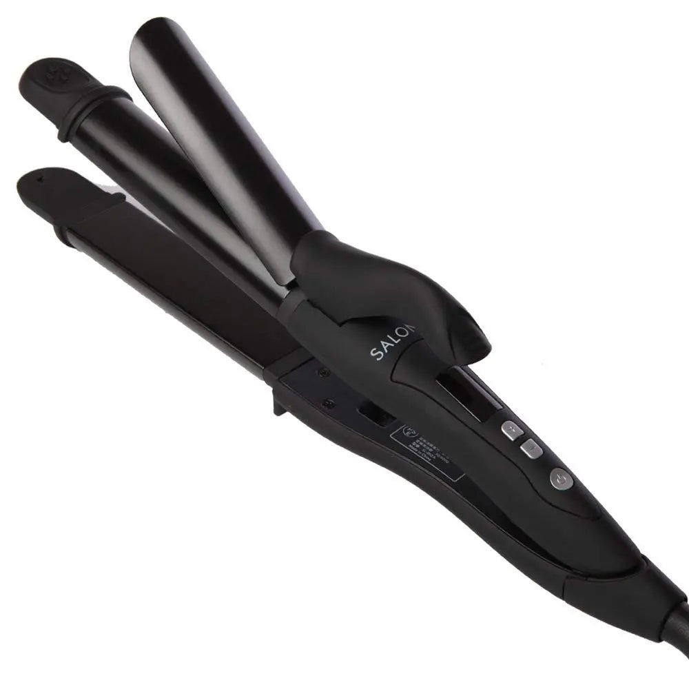 (預訂|全港免運) SALONIA 直髮曲捲髮兩用 電髮夾 2Way Straight & Curl Iron 旅行用品 (32mm)【約10-15個工作日內寄出】 - Premium Mall HK