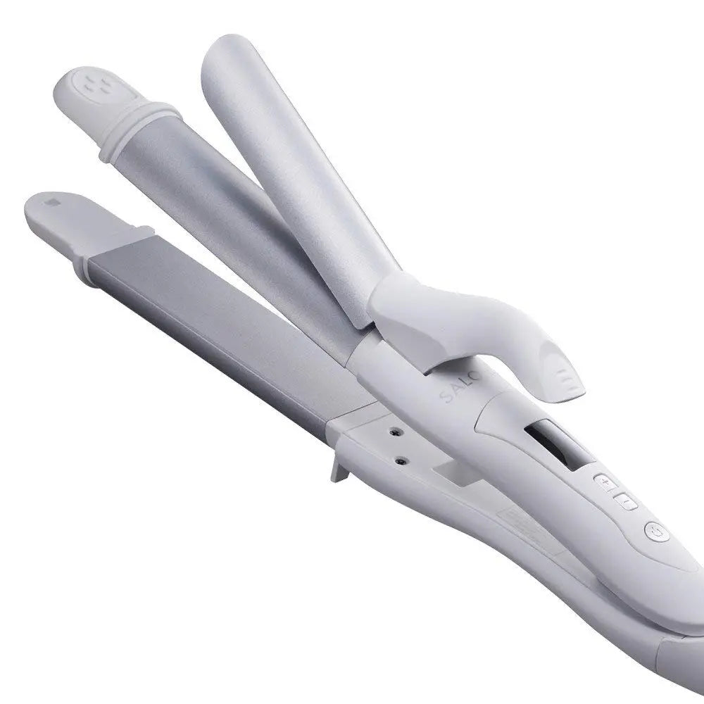 (預訂|全港免運) SALONIA 直髮曲捲髮兩用 電髮夾 2Way Straight & Curl Iron 旅行用品 (32mm)【約10-15個工作日內寄出】 - Premium Mall HK