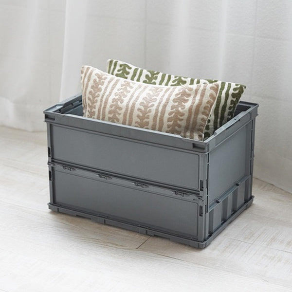 (預訂|全港免運) 日本製 TRUSCO 實色 薄身可摺疊慳位儲物箱 50L【約10-15個工作日內寄出】 - Premium Mall HK