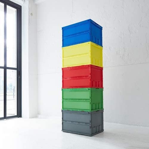 (預訂|全港免運) 日本製 TRUSCO 實色 薄身可摺疊慳位儲物箱 50L【約10-15個工作日內寄出】 - Premium Mall HK