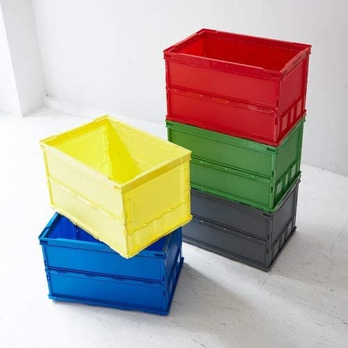 (預訂|全港免運) 日本製 TRUSCO 實色 薄身可摺疊慳位儲物箱 50L【約10-15個工作日內寄出】 - Premium Mall HK