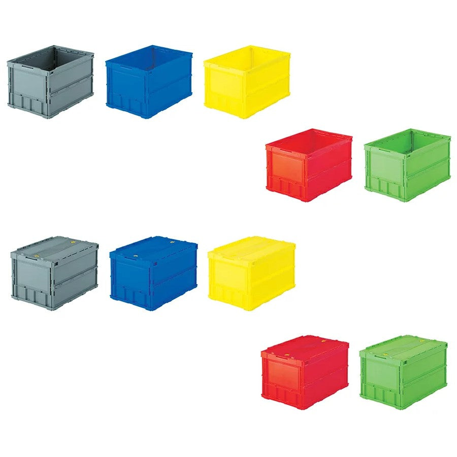 (預訂|全港免運) 日本製 TRUSCO 實色 薄身可摺疊慳位儲物箱 50L【約10-15個工作日內寄出】 - Premium Mall HK