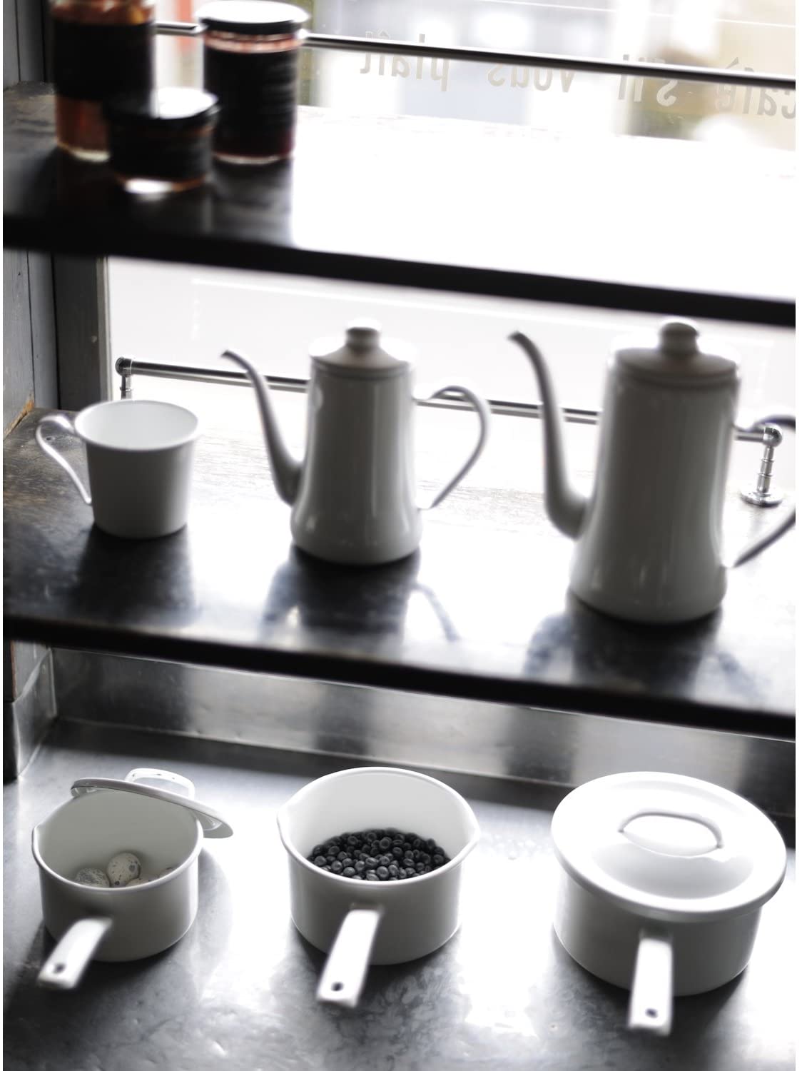 日本預訂|全港免運|月兔印 - TSUKI-USAGI 日本製 SLIM POT 琺瑯手沖壺 咖啡手沖壺 0.7L【約10-15個工作日內寄出】