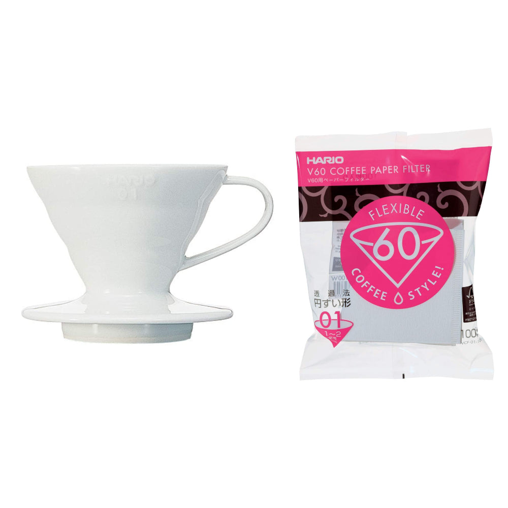 (預訂|全港免運) HARIO V60 01 陶瓷咖啡濾杯 Ceramic Dripper 1-2杯 VDC-01【約10-15個工作日內寄出】 - Premium Mall HK