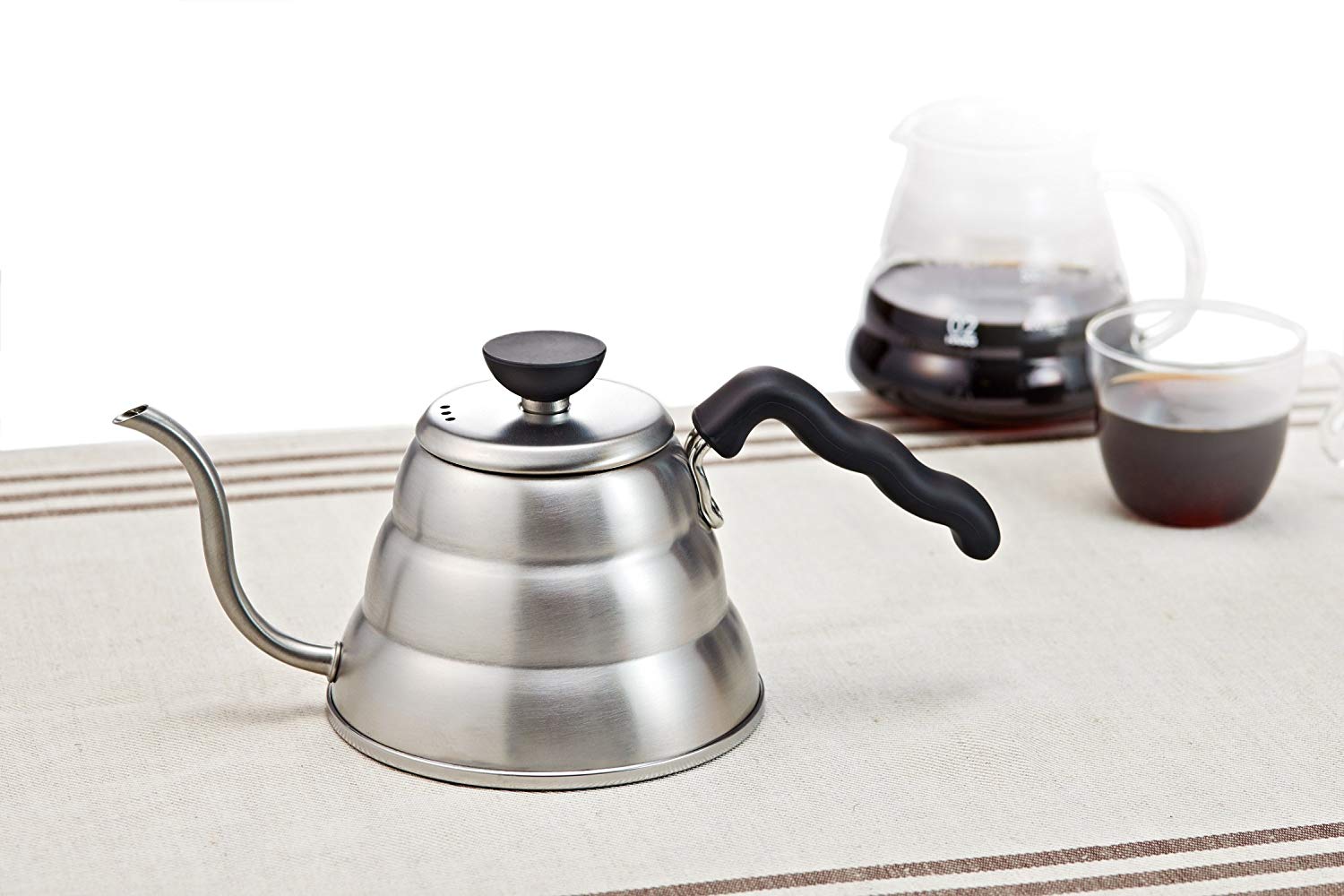 (現貨|全港免運) HARIO V60 雲朵不銹鋼細口手沖壺 Drip Kettle VKB-100HSV (滿水1000ml|實用600ml)【平行進口】 - Premium Mall HK