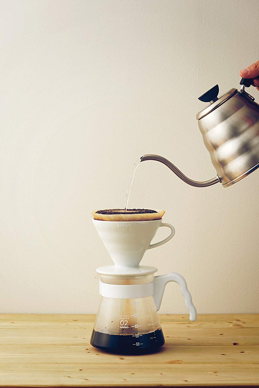 (現貨|全港免運) HARIO V60 雲朵不銹鋼細口手沖壺 Drip Kettle VKB-120HSV (滿水1200ml|實用800ml)【平行進口】 - Premium Mall HK