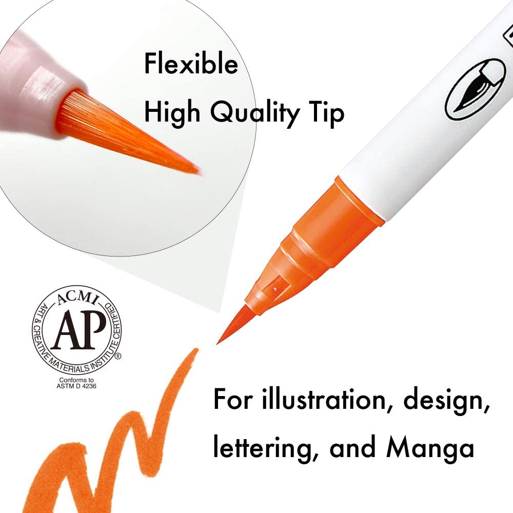 預訂|全港色運|Kuretake吳竹 - ZIG 日本製 Clean Color Real Brush 水彩毛筆 90色【約10-15個工作日內寄出】