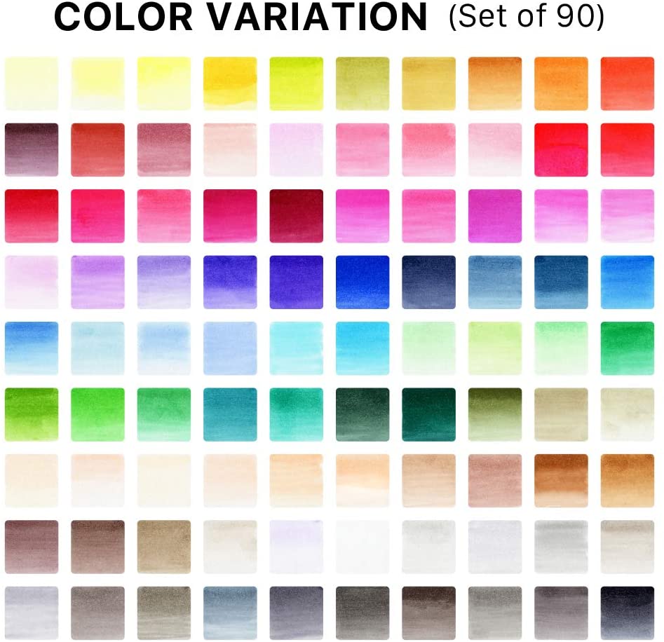 預訂|全港色運|Kuretake吳竹 - ZIG 日本製 Clean Color Real Brush 水彩毛筆 90色【約10-15個工作日內寄出】