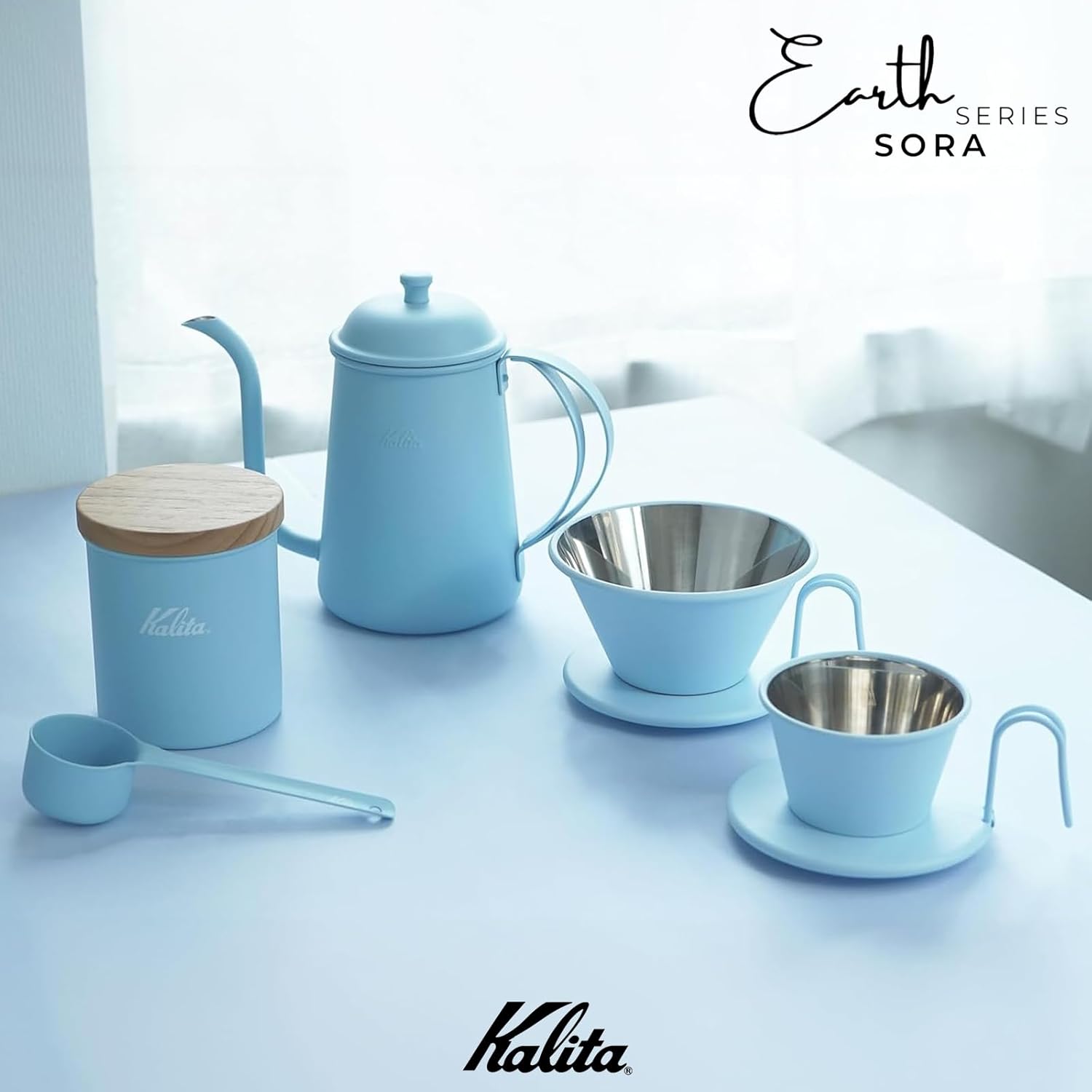 日本預訂｜全港免運｜Kalita - Earth系列不銹鋼咖啡濾杯 Wave Coffee Dripper WDS-155【約2-3個星期內寄出】