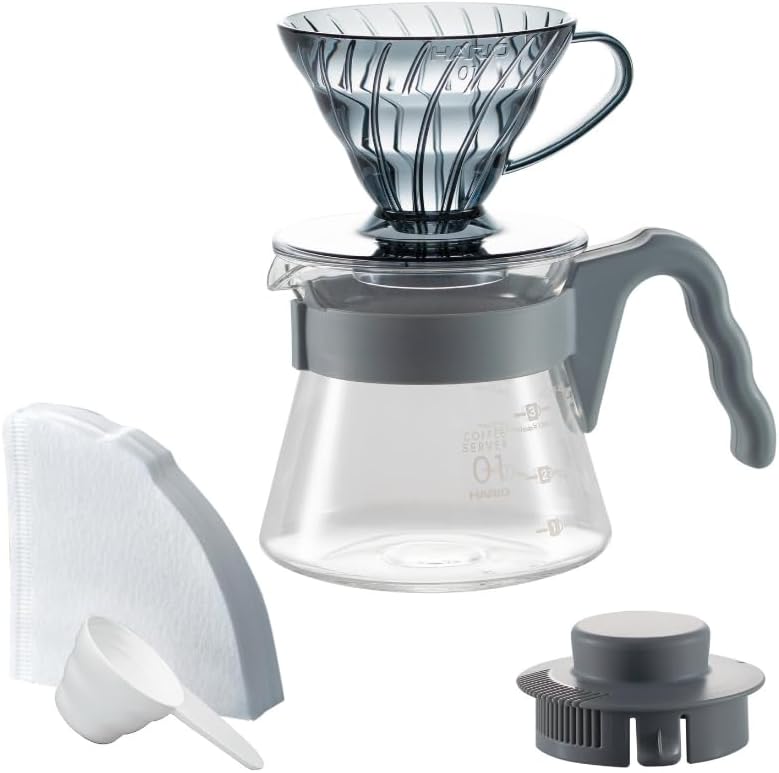 日本預訂｜全港免運｜HARIO - 20週年限定 V60 01膠濾杯 手沖咖啡壺組套裝 含40張濾紙 V60 Coffee Server VCSD-01-20CP【約10-15個工作日內寄出】