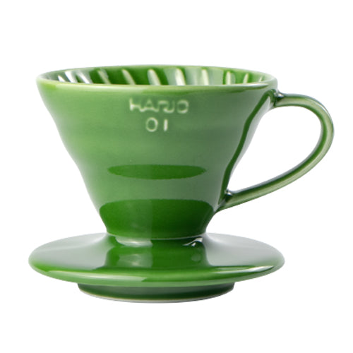 HARIO - V60 01彩虹陶瓷咖啡濾杯 Ceramic Dripper 1-2杯 深蕨綠 (VDC-01-DG)【現貨｜全港免運｜平行進口】
