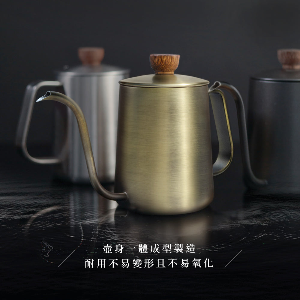 現貨｜全港免運｜CUG - 不銹鋼咖啡手沖壺 天鵝壺 600ml (CUG-P20406) - 雅黑色