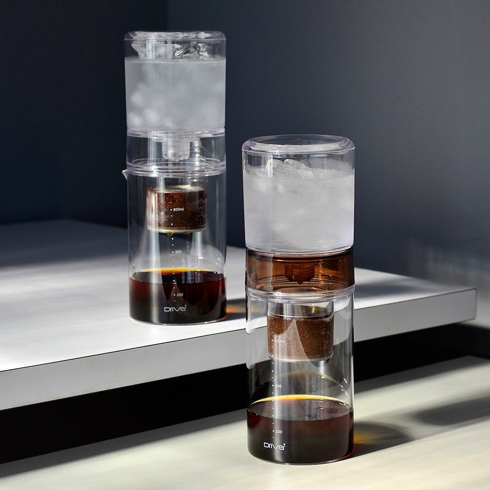 (現貨｜全港免運) Driver - 台灣製 NEW設計款 冰滴咖啡壺 Cold Brew Coffee Maker 600ml (透明) - Premium Mall HK