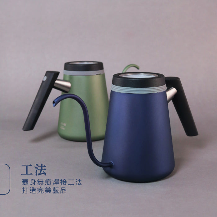 現貨｜全港免運｜Driver - In Heart 不銹鋼手沖咖啡細口壺 600ml｜5mm出水孔｜附溫度計｜超厚1.0mm壺身 (品牌授權經銷商)