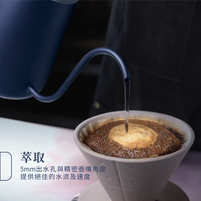 現貨｜全港免運｜Driver - In Heart 不銹鋼手沖咖啡細口壺 600ml｜5mm出水孔｜附溫度計｜超厚1.0mm壺身 (品牌授權經銷商)