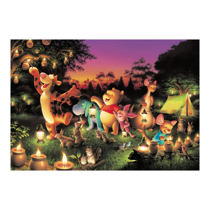 預訂｜全港免運｜Tenyo - 迪士尼拼圖 Disney Jigsaw Puzzle 小熊維尼 森林蠟燭派對 夜光拼圖 1000塊 (51 x 73.5cm)【約10-15個工作日內寄出】