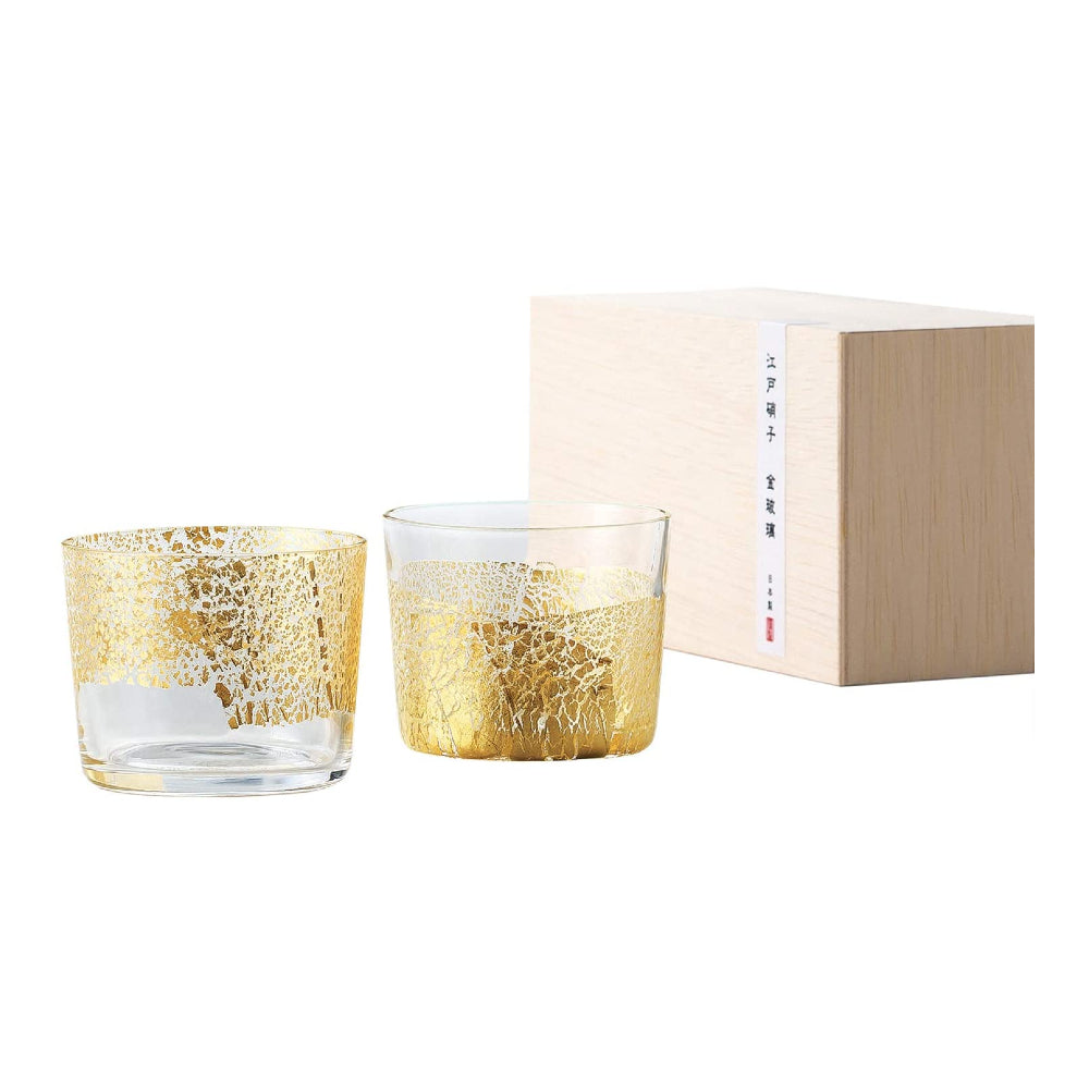 (預訂｜全港免運) 日本製 東洋佐佐木 Toyo-Sasaki Glass 江戶硝子 金玻璃 金箔清冷酒酒玻璃杯 120ml【約10-15個工作日內寄出】