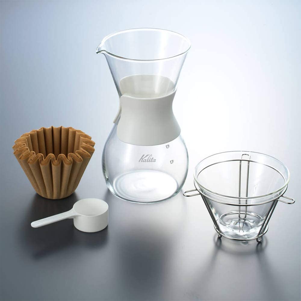 (預訂｜全港免運) Kalita 185系列 玻璃濾杯 滴漏咖啡壺組套裝 Wave Style 185 Set (含濾紙)【約10-15個工作日內寄出】 - Premium Mall HK