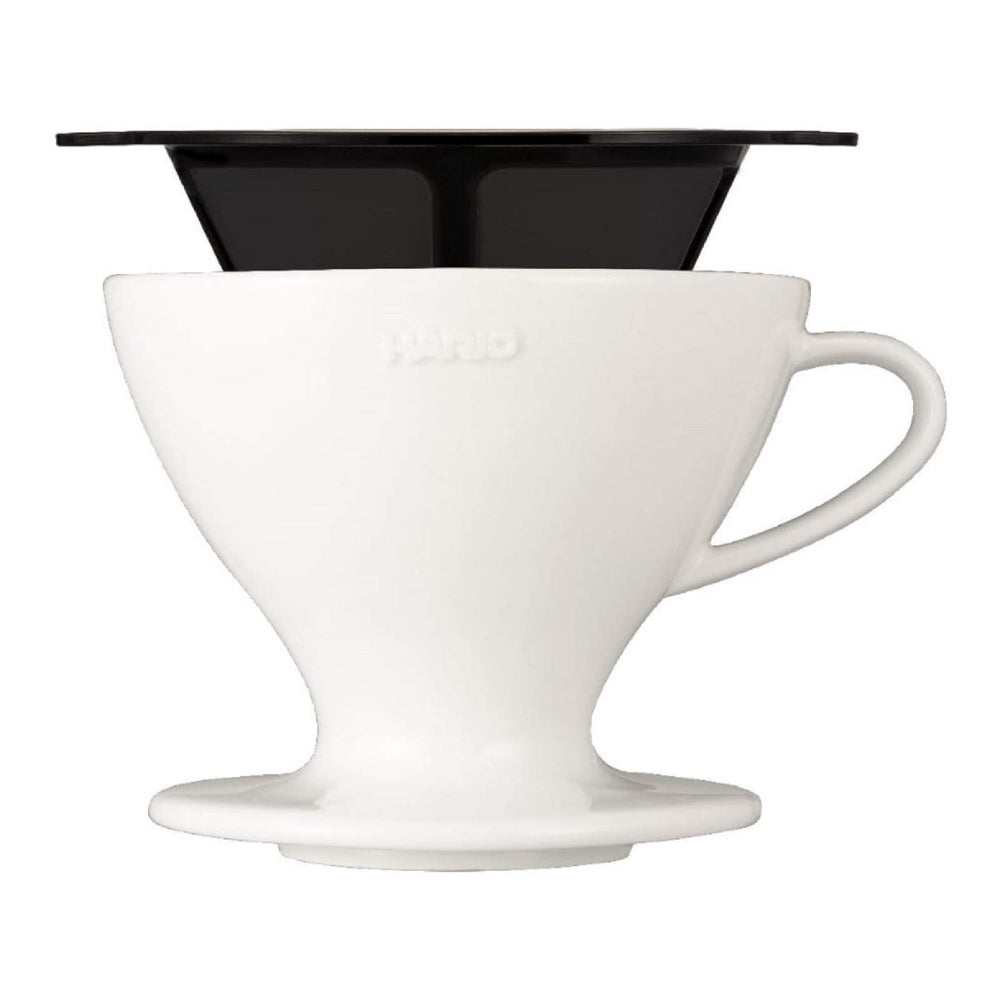 預訂｜全港免運｜HARIO - W60 Dripper 雙層過瀘 咖啡陶瓷濾杯 (1-4杯) PDC-02-W【平行進口｜約10-15個工作日內寄出】