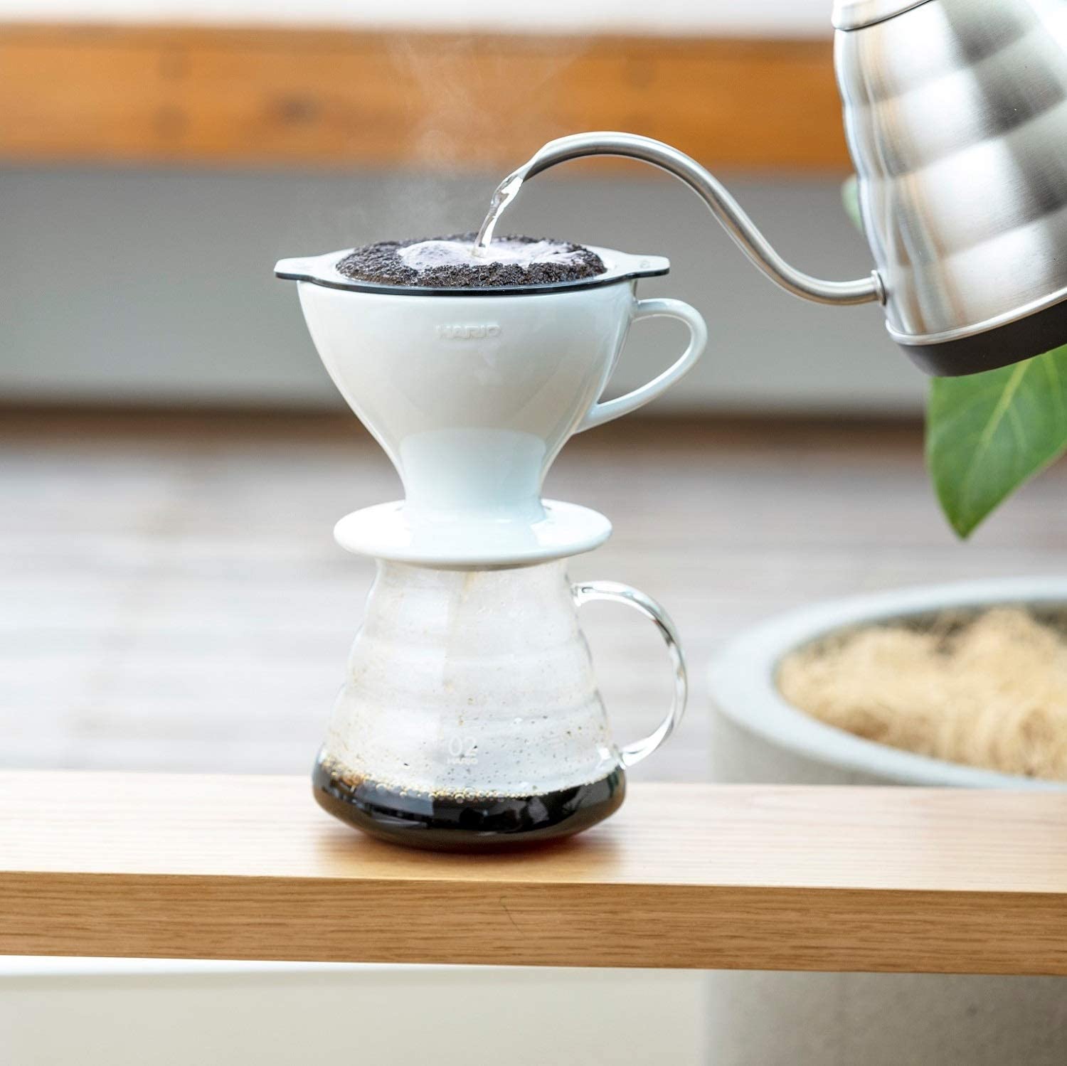 預訂｜全港免運｜HARIO - W60 Dripper 雙層過瀘 咖啡陶瓷濾杯 (1-4杯) PDC-02-W【平行進口｜約10-15個工作日內寄出】