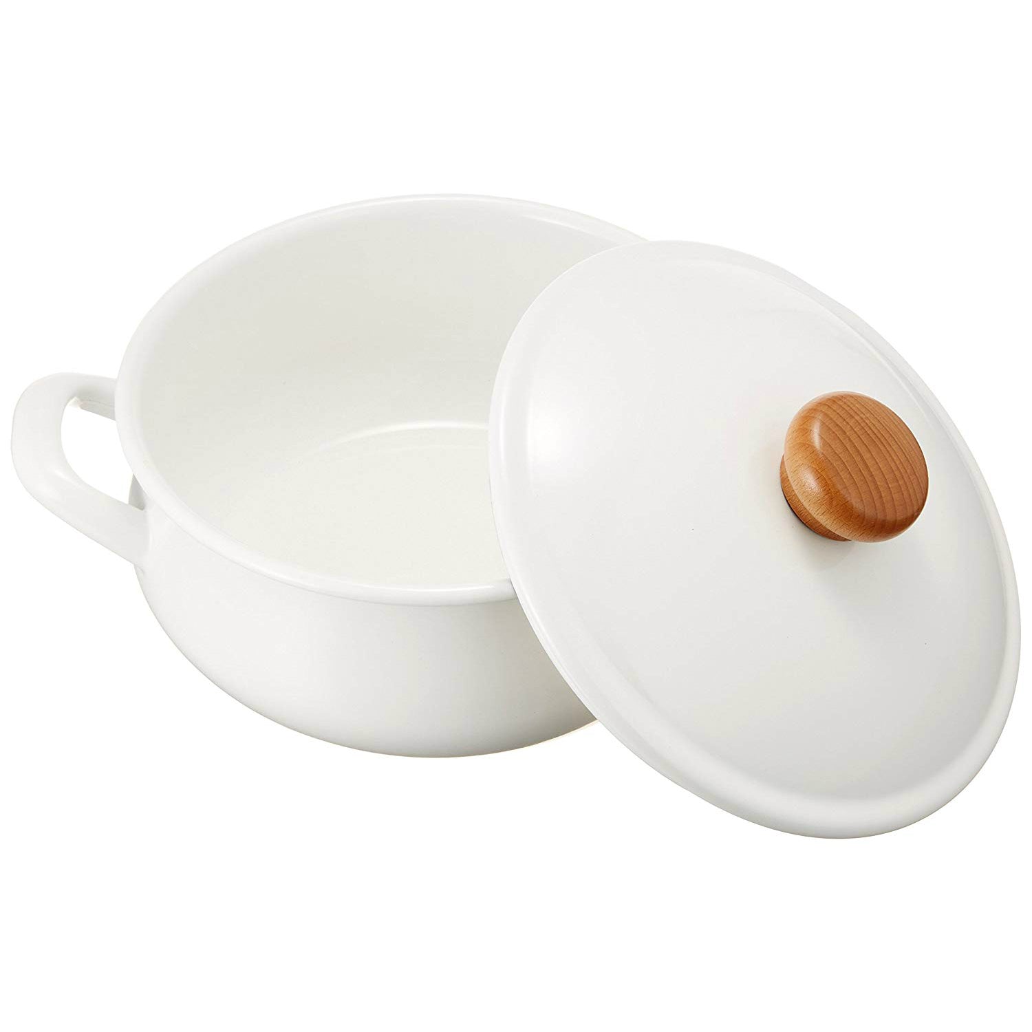 (預訂｜全港免運) 野田琺瑯 Noda Horo 日本製 POCHKA系列 琺瑯雙手柄鍋 20cm/2.6L (IH100V,200V 對應)【約10-15個工作日內寄出】 - Premium Mall HK