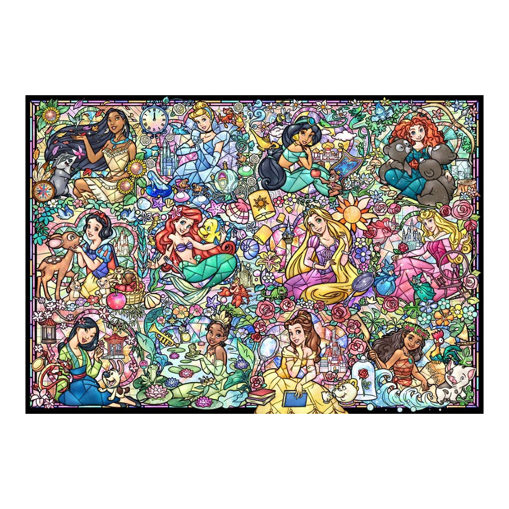 預訂｜全港免運｜Tenyo - 迪士尼拼圖 Disney Jigsaw Puzzle 迪士尼公主系列 彩繪藝術 1000塊 (51.2 x 73.7cm)【約10-15個工作日內寄出】