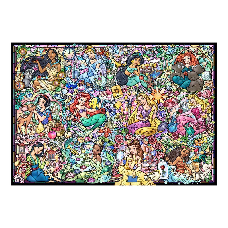 預訂｜全港免運｜Tenyo - 迪士尼拼圖 Disney Jigsaw Puzzle 迪士尼公主系列 彩繪藝術 1000塊 (51.2 x 73.7cm)【約10-15個工作日內寄出】