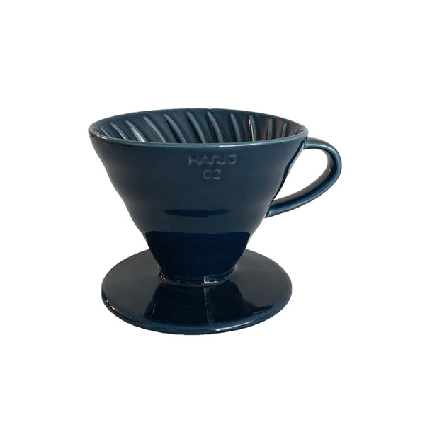 現貨｜全港免運｜HARIO - V60 02彩虹陶瓷咖啡濾杯 Ceramic Dripper 1-4杯 藏青藍 (VDC-02-IBU)【平行進口】