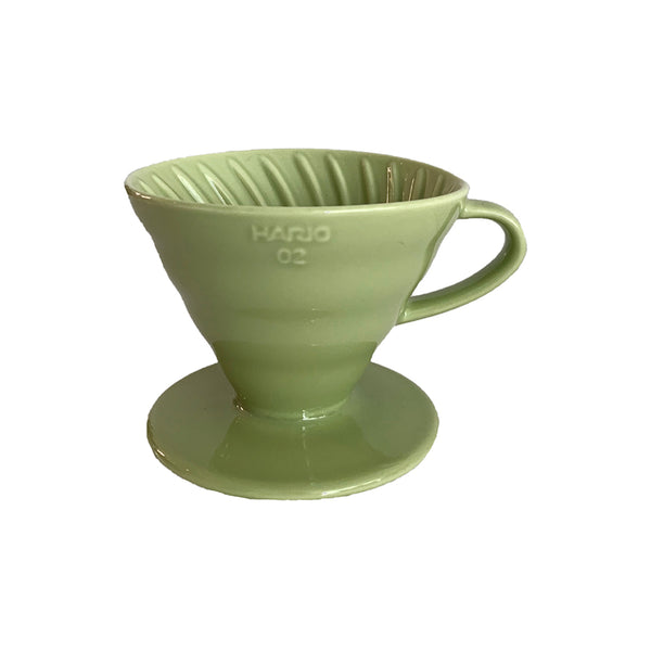 現貨｜全港免運｜HARIO - V60 02彩虹陶瓷咖啡濾杯 Ceramic Dripper 1-4杯 萊姆綠 (VDC-02-LG)【平行進口】