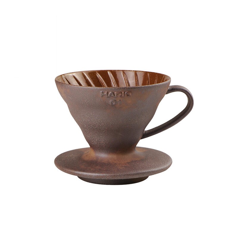 HARIO - 陶作坊 V60老岩泥 炎焱 五次燒限定版 02濾杯 1-4杯 (VDCR-02-BR)【現貨｜全港免運｜平行進口】