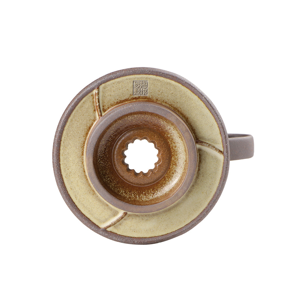 HARIO - 陶作坊 V60老岩泥 炎焱 五次燒限定版 02濾杯 1-4杯 (VDCR-02-BR)【現貨｜全港免運｜平行進口】