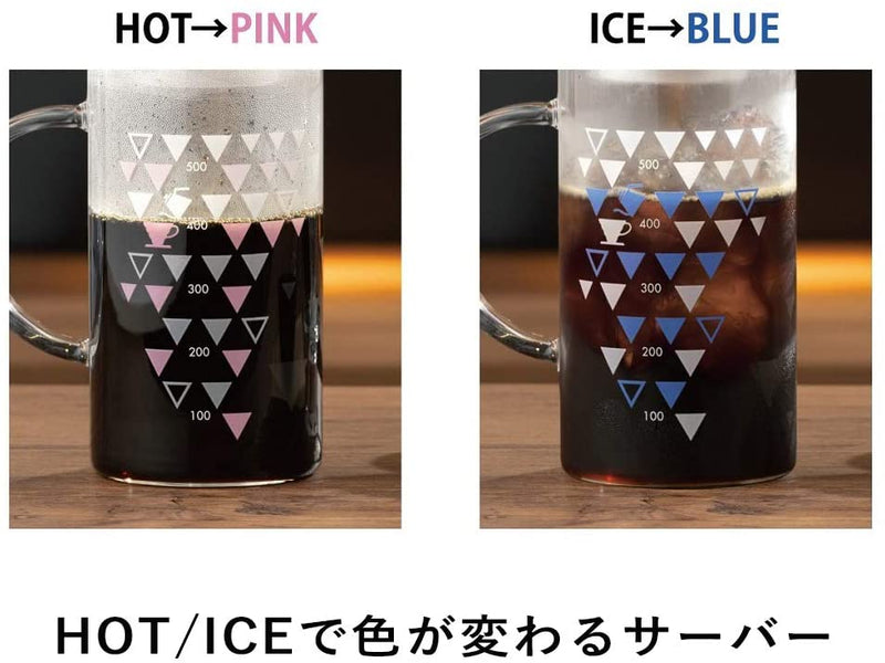 (預訂｜全港免運) HARIO V60 透明膠濾杯 壼身冷熱變色 咖啡壺組套裝 (1-4杯) VDSS-3012-B【平行進口 約10-15個工作日內寄出】】