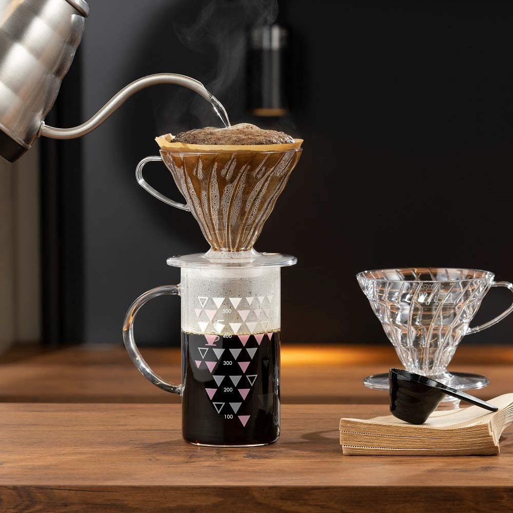(預訂｜全港免運) HARIO V60 透明膠濾杯 壼身冷熱變色 咖啡壺組套裝 (1-4杯) VDSS-3012-B【平行進口 約10-15個工作日內寄出】】