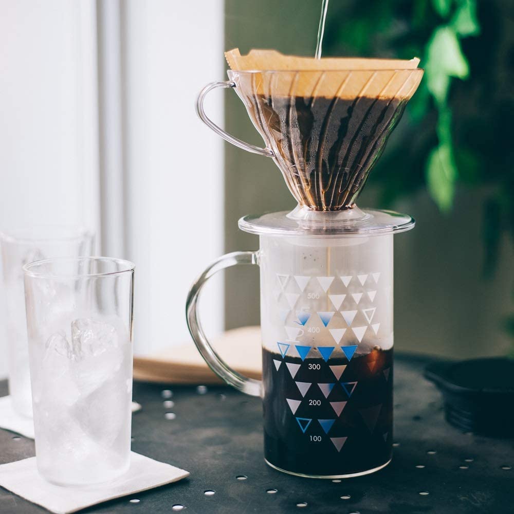 (預訂｜全港免運) HARIO V60 透明膠濾杯 壼身冷熱變色 咖啡壺組套裝 (1-4杯) VDSS-3012-B【平行進口 約10-15個工作日內寄出】】