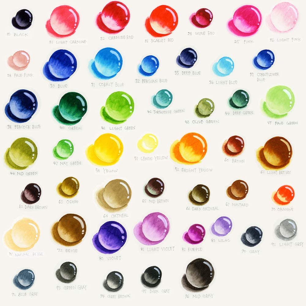 預訂｜全港色運｜Kuretake吳竹 - ZIG 日本製 Clean Color Real Brush 水彩毛筆 48色【約10-15個工作日內寄出】