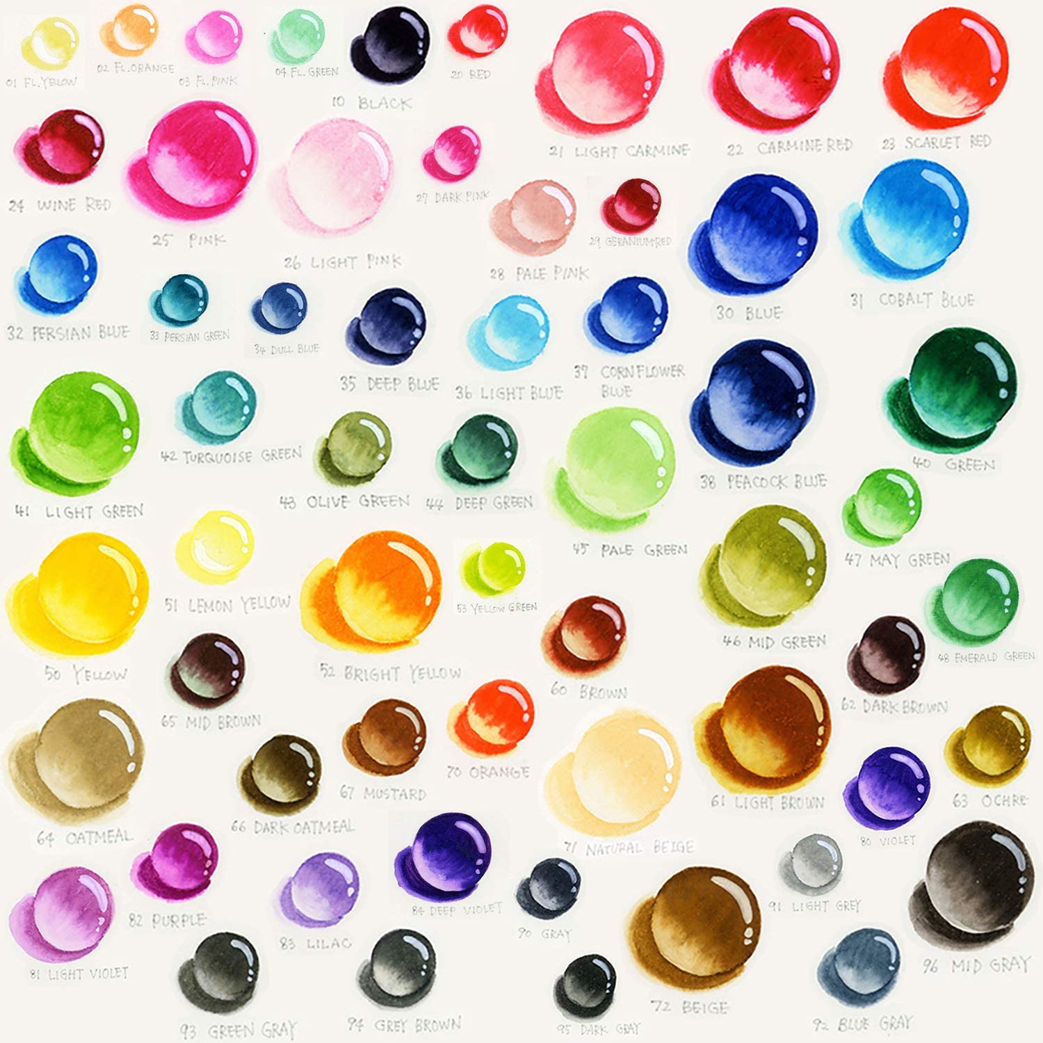 預訂｜全港色運｜Kuretake吳竹 - ZIG 日本製 Clean Color Real Brush 水彩毛筆 60色【約10-15個工作日內寄出】