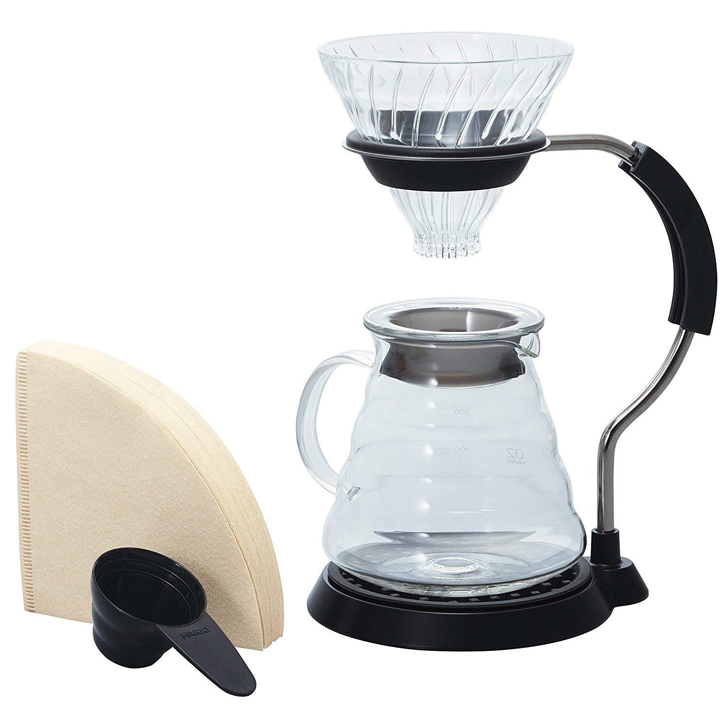 (預訂｜全港免運) HARIO V60 玻璃濾杯 支架咖啡壺組套裝 Arm Stand Glass Dripper Set (1-4杯) VAS-8006-G【約10-15個工作日內寄出】 - Premium Mall HK