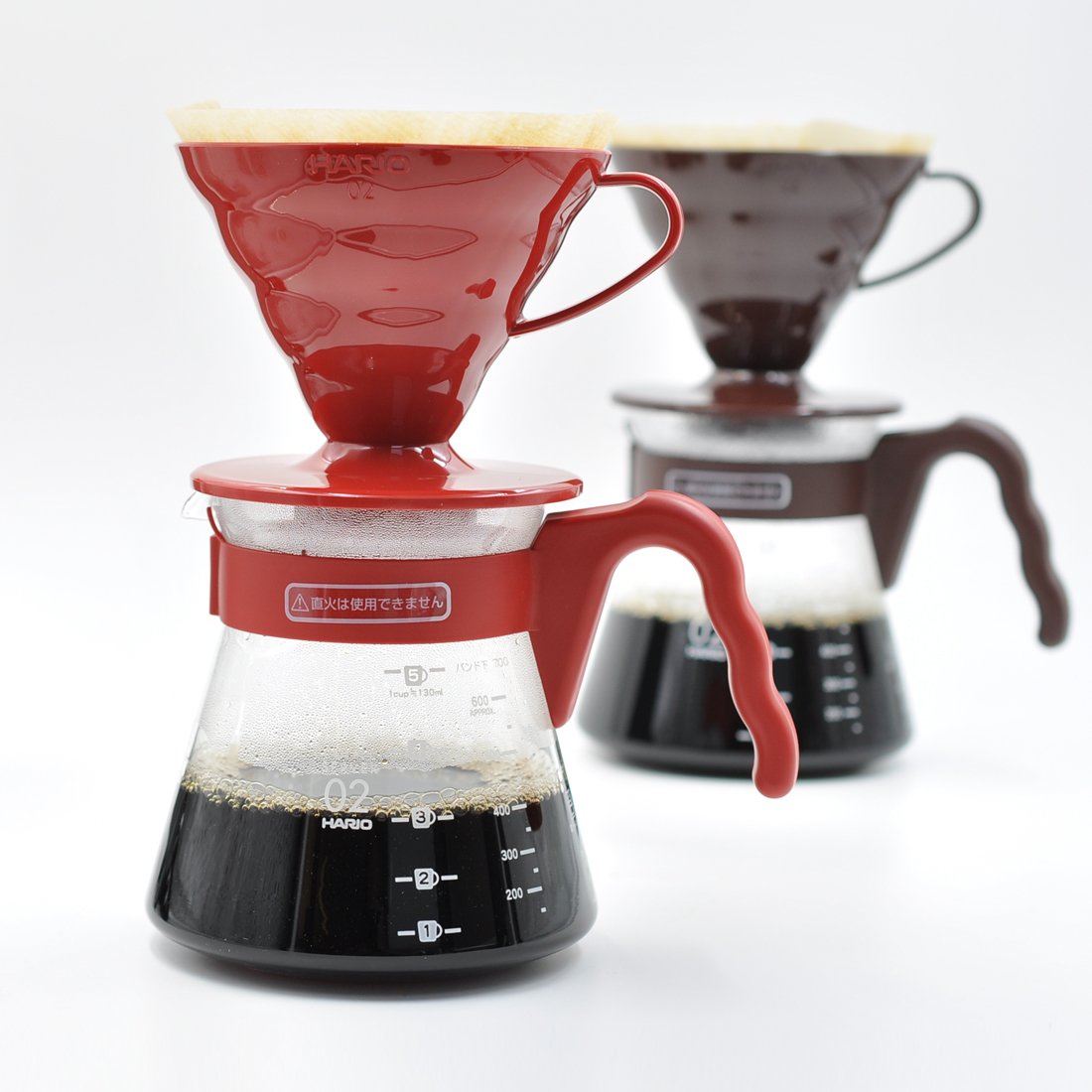 (現貨｜全港免運) HARIO V60 膠濾杯 濾泡咖啡壺組/滴漏咖啡壺組 套裝 含40張濾紙 V60 Coffee Server 02 Set VCSD-02【平行進口】 - Premium Mall HK