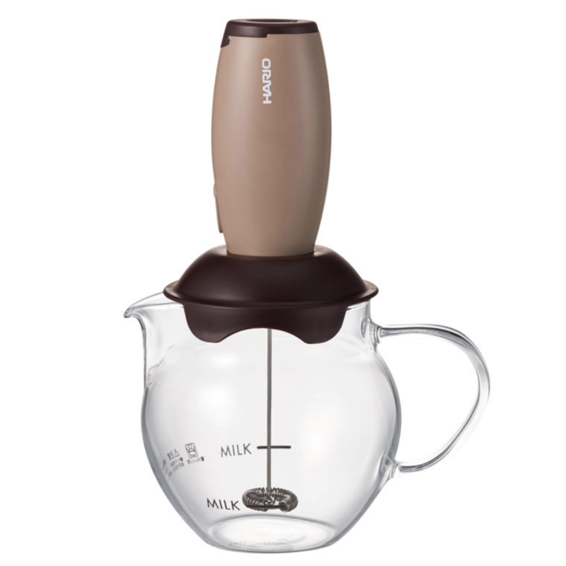 (預訂｜全港免運) HARIO 電動奶泡器 連玻璃碗套裝 Creamer (Milk 100ml) CQT-45BR【約10-15個工作日內寄出】 - Premium Mall HK