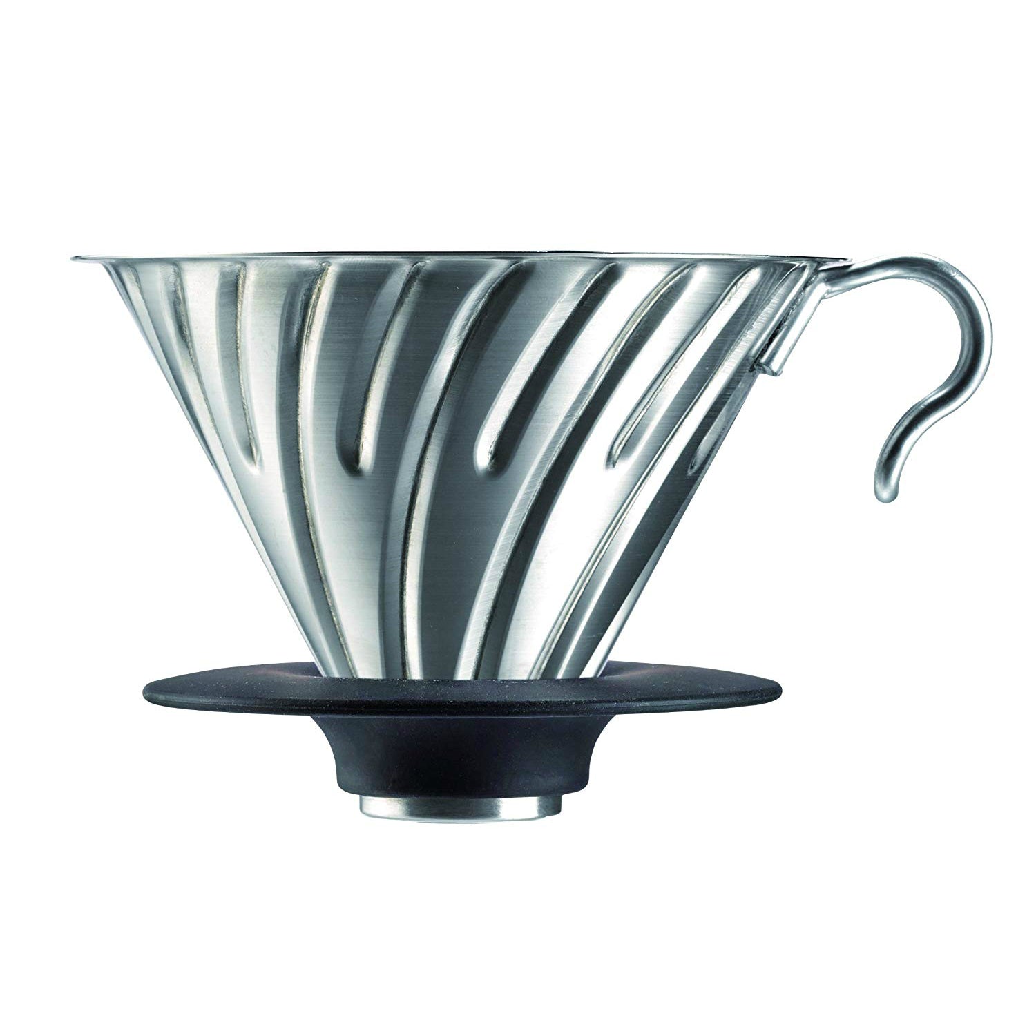 (預訂｜全港免運) HARIO V60 02 不鏽鋼咖啡濾杯 Metal Dripper 1-4杯 VDM-02HSV【約10-15個工作日內寄出】 - Premium Mall HK