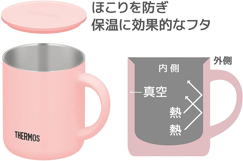 預訂｜全港免運｜THERMOS - 膳魔師 冷熱不銹鋼真空保溫杯 附杯蓋 350ml (JDG-351C)【平行進口｜約10-15個工作日內寄出】